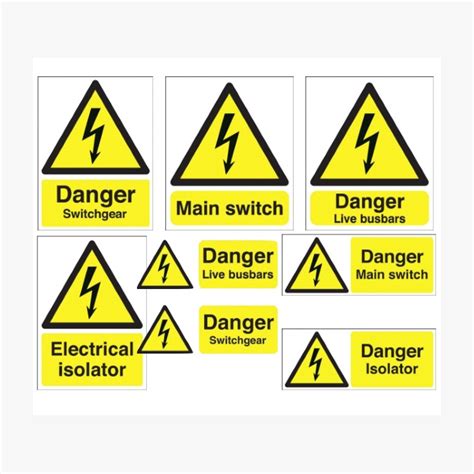 electric lighted box sign|live electrical warning sign.